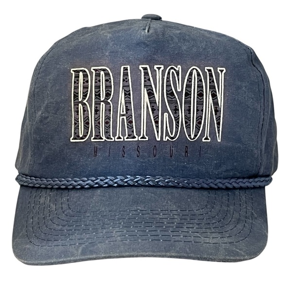 Branson Missouri Adjustable Light Blue Cotton Ball Cap - Picture 1 of 15